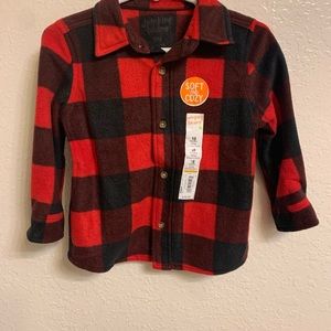 Red and black lumberjack button up shirt 18 months